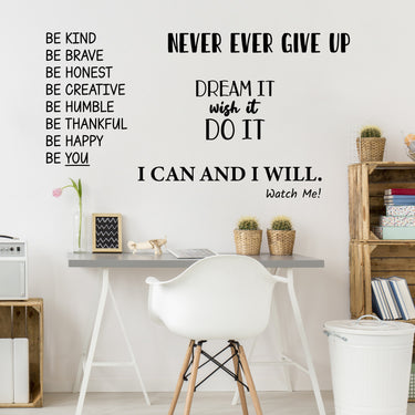 Motivational Quotes Value Wall Decals
